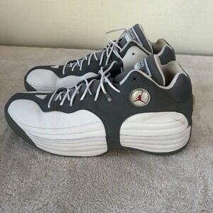 Nike Air Jordan Jumpman Team 1 Retro‎ White Grey 644938-105 Size 12